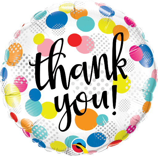 [207.49214] Globo 18" Dots Thank You C/1