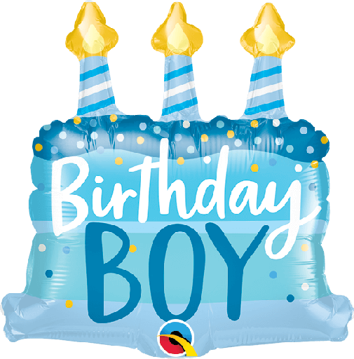 [207.25052] Globo 14" Birthday Boy Velas y Pastel C/1