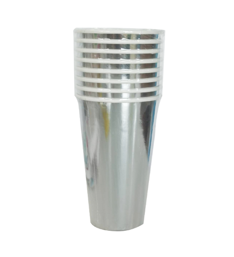 [290.615209] Vaso Carton 16oz Foil Plata C/8